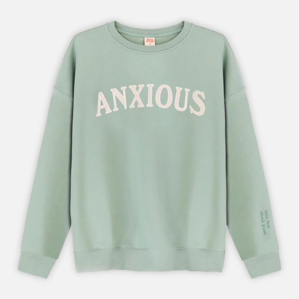SEE THE WAY I SEE ANXIOUS CREWNECK (GREEN SIZE XL)